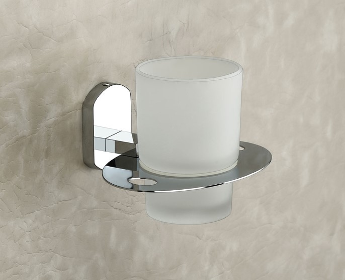 AURA Tumbler Holder Stainless Steel Bathroom Commercial Hotel Spa Wall Mount Heavy-Duty Anti-Rust Waterproof Easy Install Professional Grade Durable Toothbrush Cup Holder Rustproof Hygienic Space Saving Modern Luxury Design Secure Mounting Stable